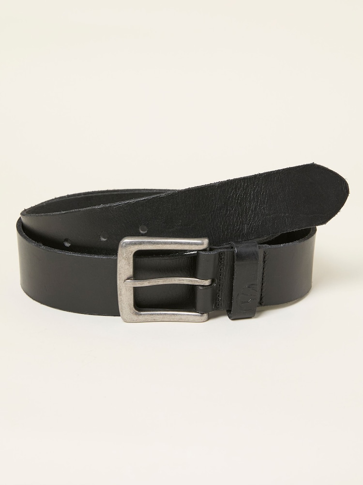 Black Plain Leather Belt - Image 1 of 2