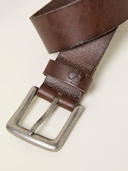 Chocolate Brown Plain Leather Belt - Image 2 of 2