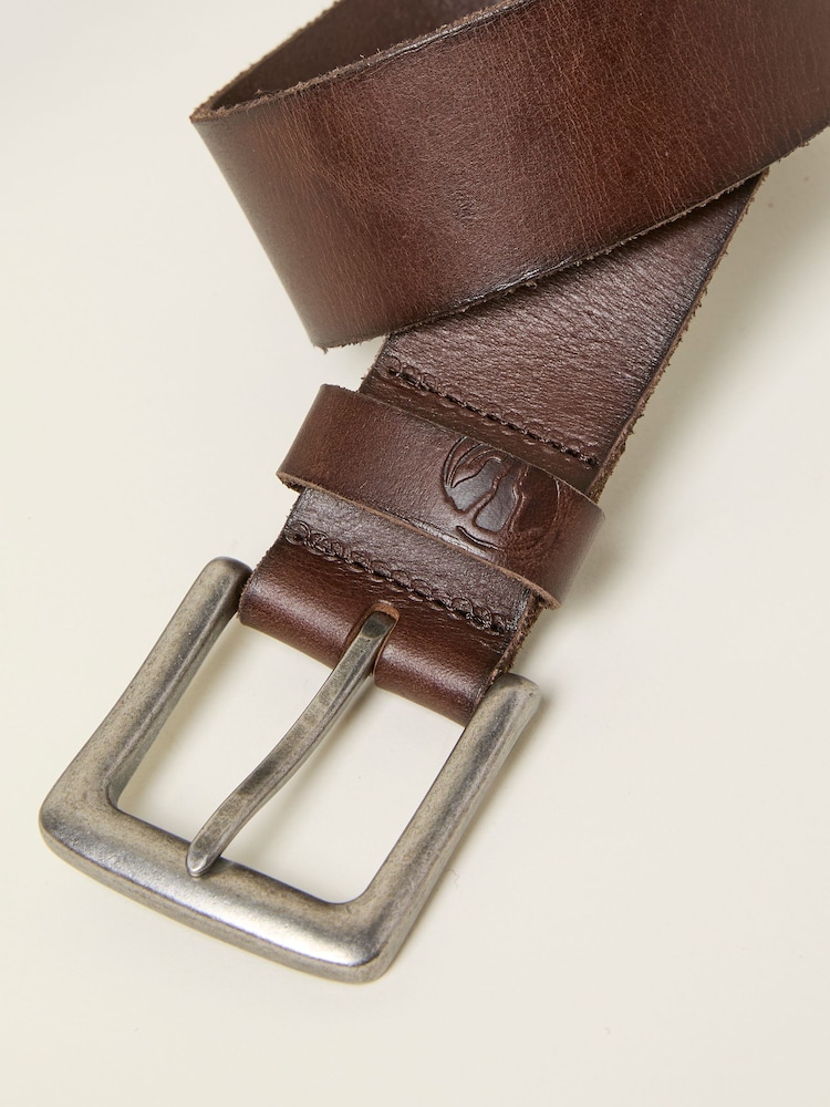 Chocolate Brown Plain Leather Belt - Image 2 of 2 Chocolate Brown Plain Leather Belt - Image 2 of 2