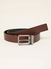 FatFace Black/Brown Reversible Leather Belt - Image 2 of 3