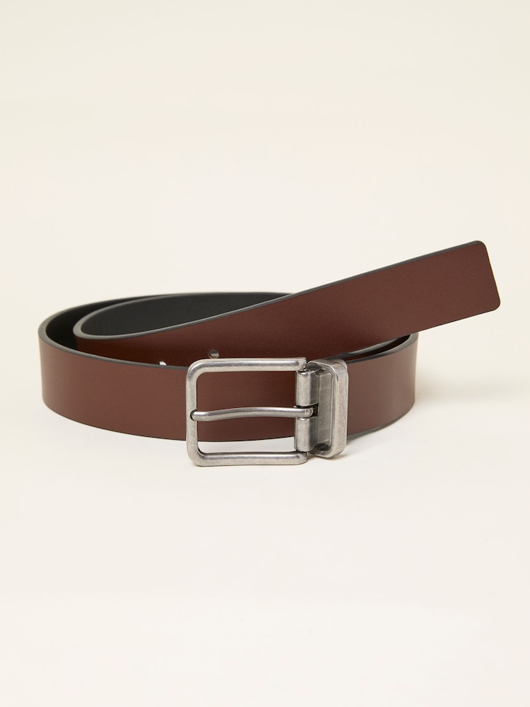 FatFace Black/Brown Reversible Leather Belt - Image 2 of 3 FatFace Black/Brown Reversible Leather Belt - Image 2 of 3