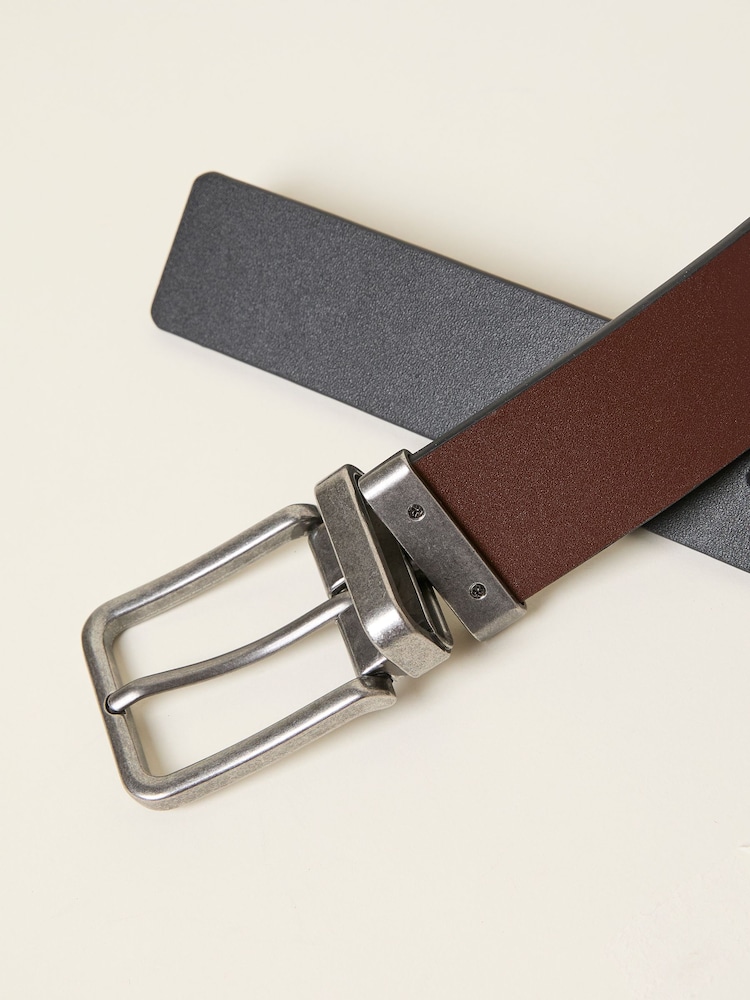 FatFace Black/Brown Reversible Leather Belt - Image 3 of 3 FatFace Black/Brown Reversible Leather Belt - Image 3 of 3