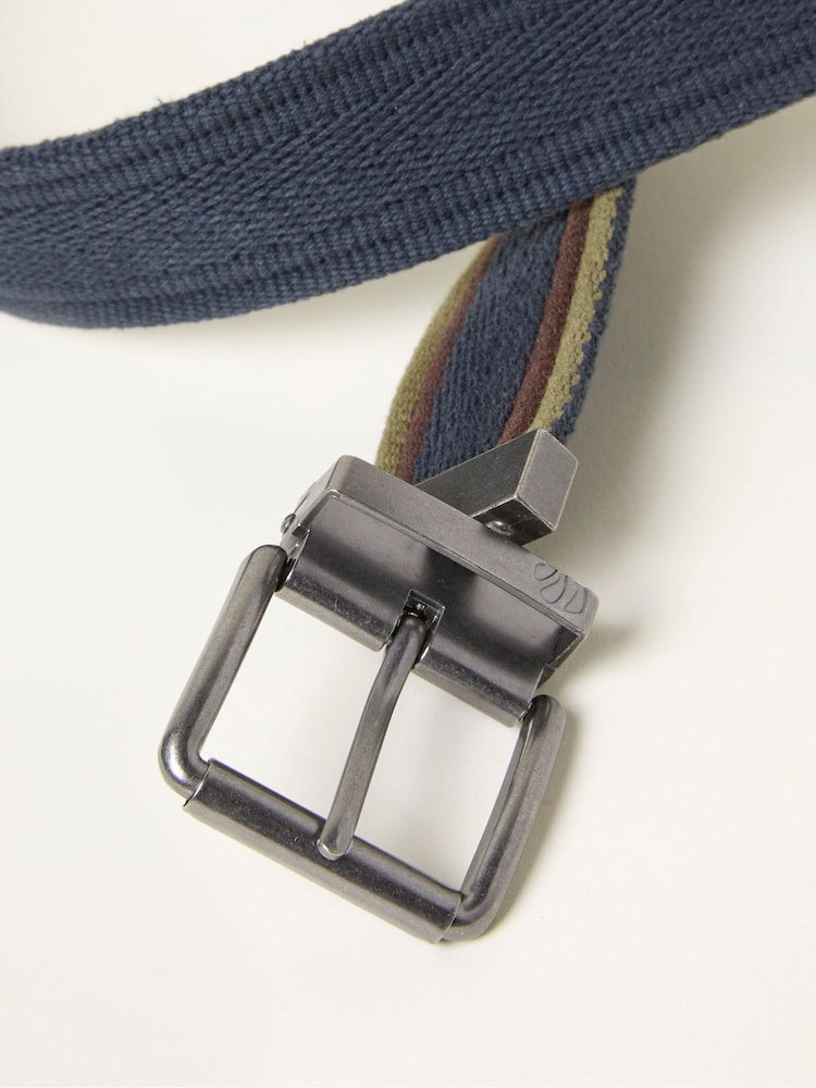 FatFace Navy Reversible Webbing Belt - Image 3 of 3