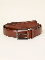 FatFace Dark Tan Smart Leather Belt - Image 1 of 2