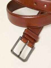 FatFace Dark Tan Smart Leather Belt - Image 2 of 2