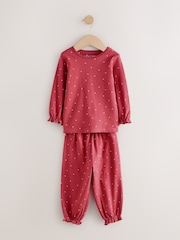 Red / Navy Heart Print - Pyjama mit Jogginghose, 3er-Pack (9M.–12J.) - Bild 3 von 10