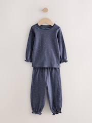 Red / Navy Heart Print - Pyjama mit Jogginghose, 3er-Pack (9M.–12J.) - Bild 4 von 10