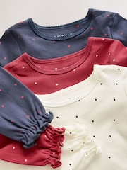 Red / Navy Heart Print - Pyjama mit Jogginghose, 3er-Pack (9M.–12J.) - Bild 6 von 10