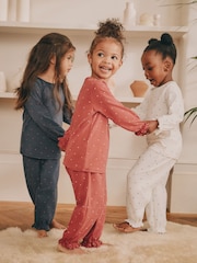 Red / Navy Heart Print - Pyjama mit Jogginghose, 3er-Pack (9M.–12J.) - Bild 7 von 10