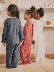 Red / Navy Heart Print - Pyjama mit Jogginghose, 3er-Pack (9M.–12J.) - Bild 8 von 10