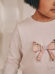 Check Bow / Bear Woven Bottoms Pyjamas 2 Pack (9mths-10yrs) - Image 4 of 9