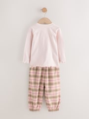 Check Bow / Bear Woven Bottoms Pyjamas 2 Pack (9mths-10yrs) - Image 7 of 9