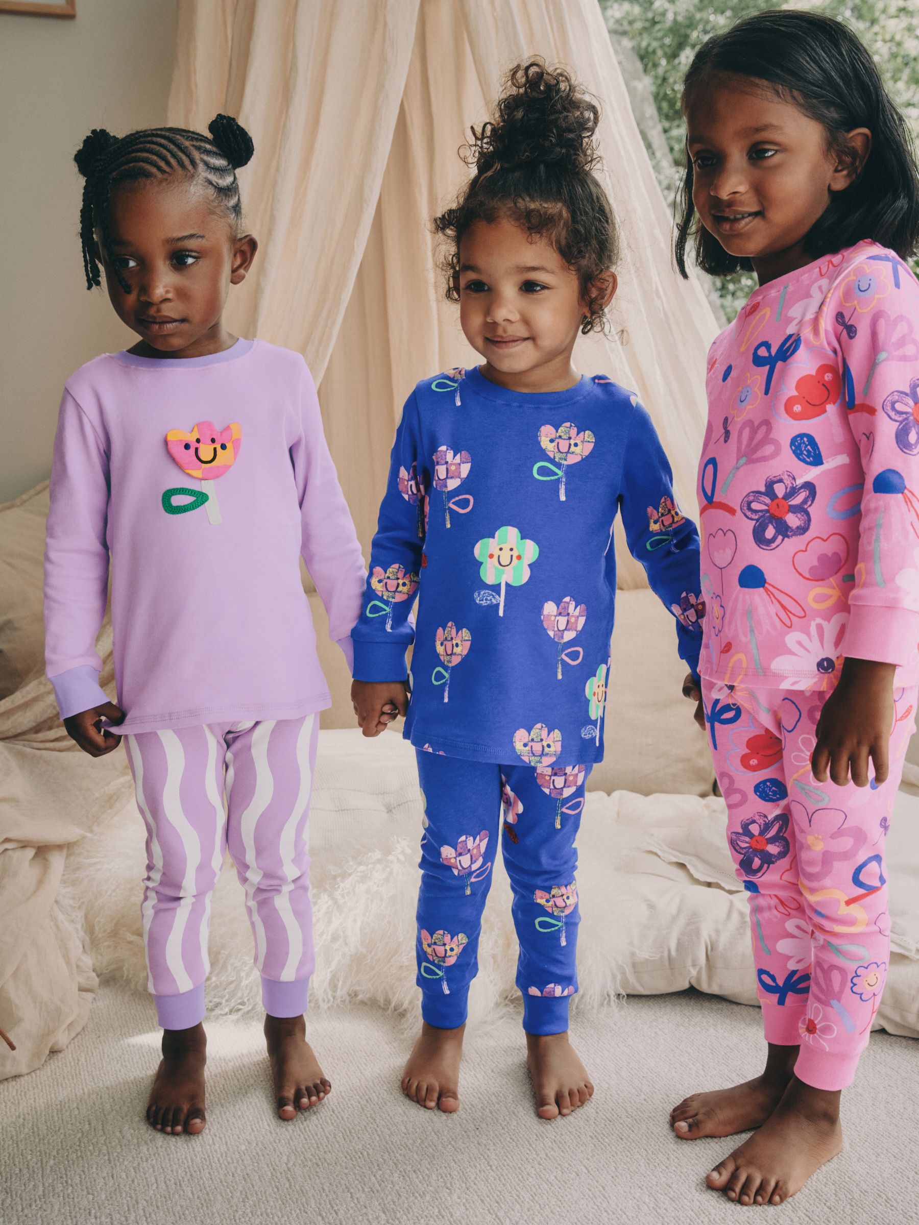 Pyjamas NEXT Lot De 3 - Coton Pur, Confortables, Manches Longues, Taille Élastique - 11
