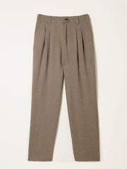 FatFace Juno Dark Natural Herringbone Trousers - Image 1 of 1