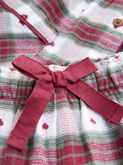 Red/Green Heart Print Woven Button Through Pyjamas (9mths-12yrs) - Image 12 of 12