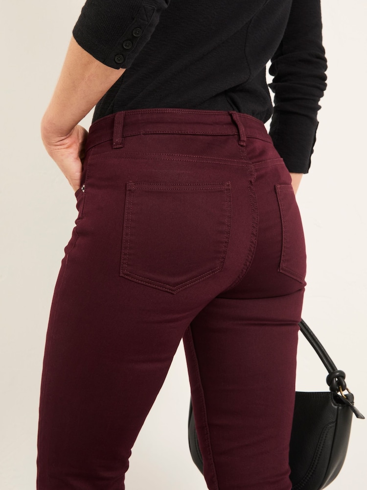 FatFace Hayle Burgundy Red Five Pocket Jegging - Image 2 of 6