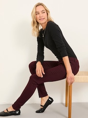 FatFace Hayle Burgundy Red Five Pocket Jegging - Image 5 of 6