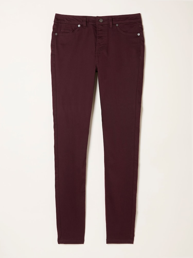 FatFace Hayle Burgundy Red Five Pocket Jegging - Image 6 of 6