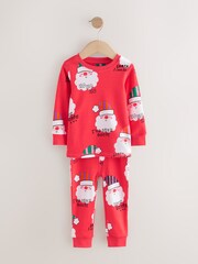 Red/Blue Santa Christmas Snuggle Pyjamas 2 Pack (9mths-12yrs) - Image 2 of 6