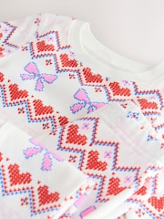White Snow Print Christmas Pyjamas (9mths-16yrs) - Image 4 of 4