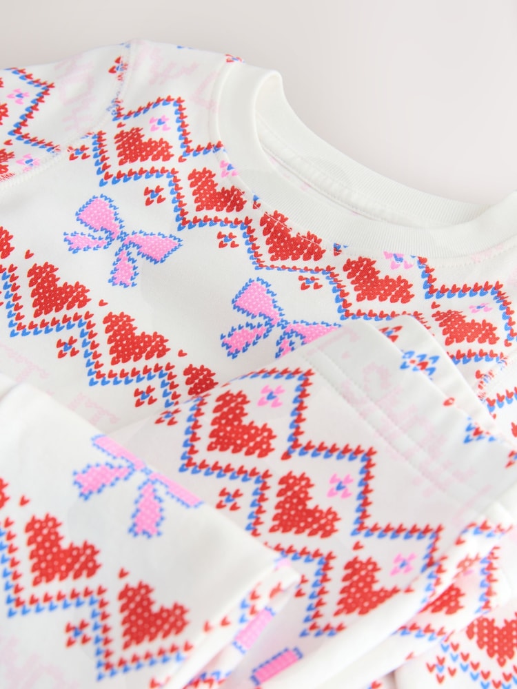 White Snow Print Christmas Pyjamas (9mths-16yrs) - Image 4 of 4