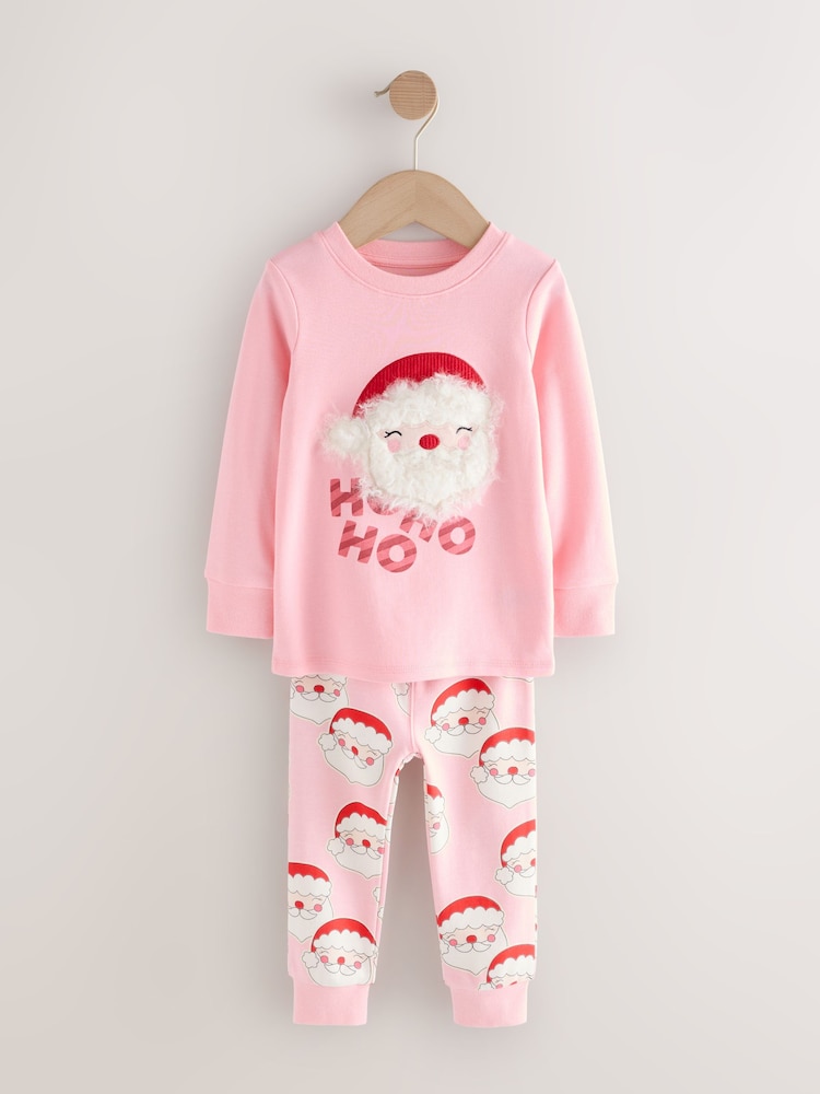 Pink Santa Christmas Pyjamas (9mths-12yrs) - Image 1 of 5
