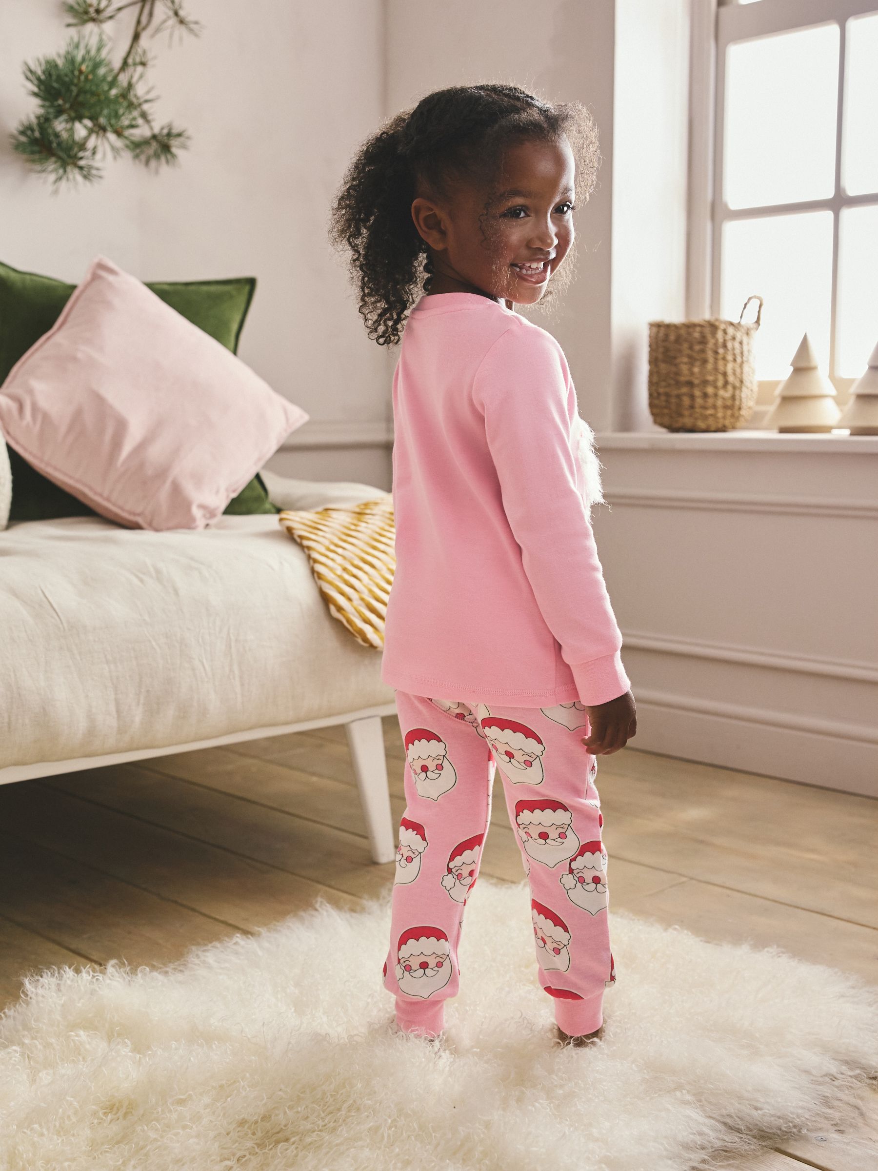 Buy Pink Santa Christmas Pyjamas (9mths-16yrs) from the Next UK