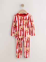 Red/Pink Stripe Reindeer Christmas Pyjamas (9mths-16yrs) - Image 7 of 10
