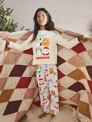 Ecru AOP Squishmallow Christmas Jogger Pyjamas (5-14yrs) - Image 1 of 8
