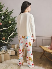 Ecru AOP Squishmallow Christmas Jogger Pyjamas (5-14yrs) - Image 2 of 8