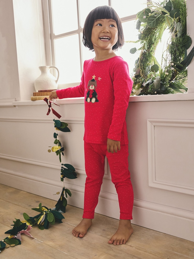 Red Bear Christmas Pyjamas (9mths-16yrs) - Image 1 of 7