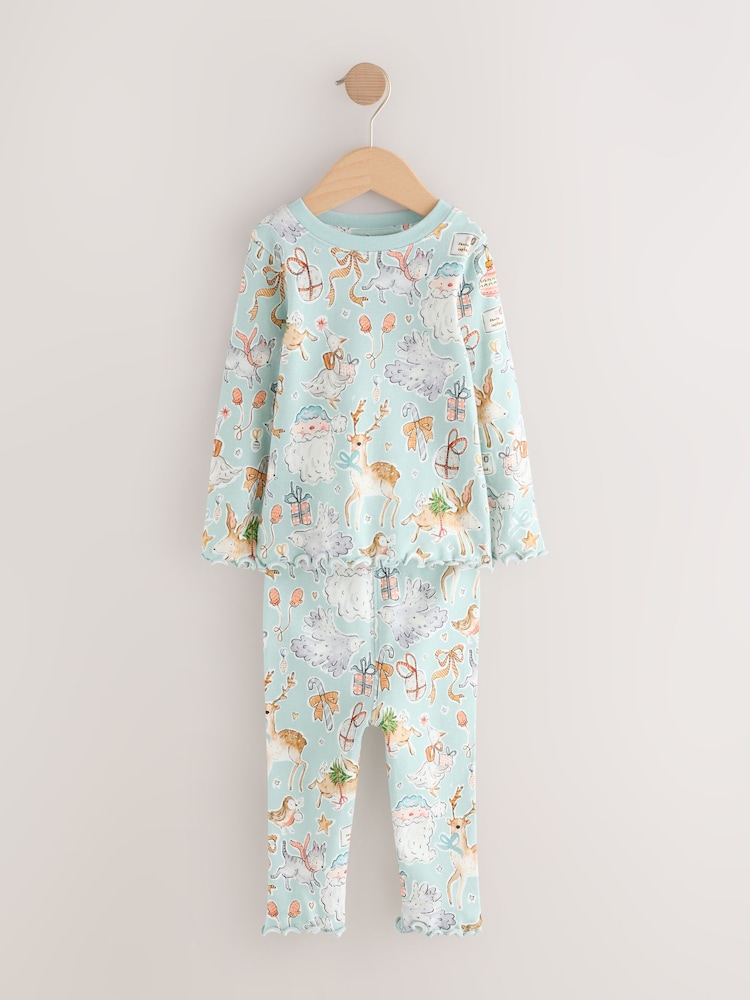 Blue Goose Print Christmas Pyjamas (9mths-16yrs) - Image 1 of 4