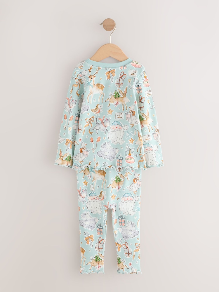 Blue Goose Print Christmas Pyjamas (9mths-16yrs) - Image 2 of 4