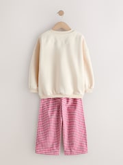 Red/Ecru Santa Sweatshirt Pyjamas (2-16yrs) - Image 6 of 8