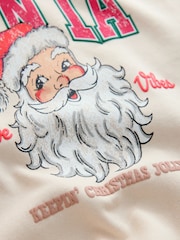 Red/Ecru Santa Sweatshirt Pyjamas (2-16yrs) - Image 7 of 8