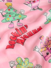 Pink Festive Christmas Cosy Fleece Pyjamas (3-16yrs) - Image 3 of 4