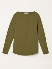FatFace Bree Olive Green T Shirt - Image 1 of 1