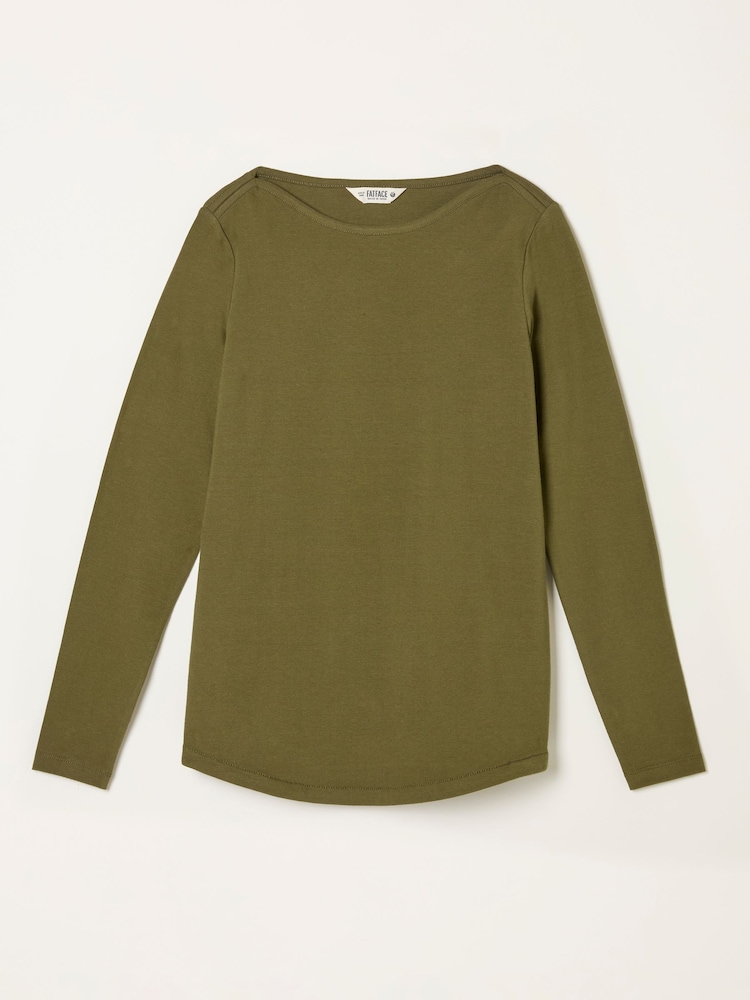 FatFace Bree Olive Green T Shirt - Image 1 of 1