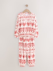 Red/Ecru Fairisle Christmas Cosy Fleece Pyjamas (3-16yrs) - Image 5 of 8