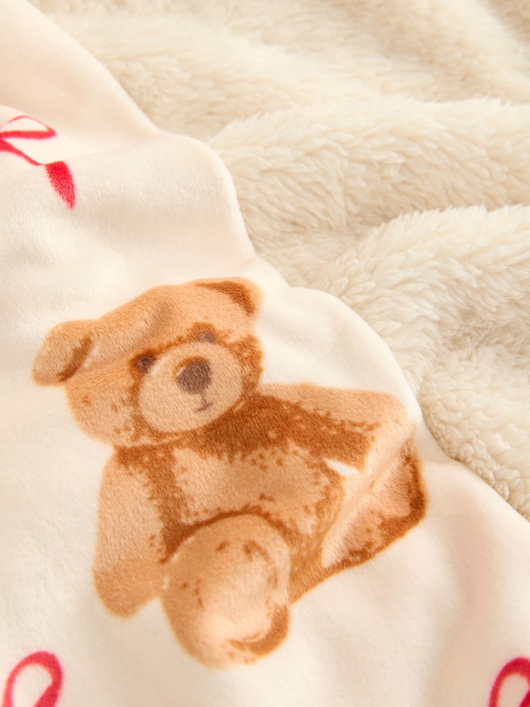 Cream Bear Applique Fleece Pyjamas Set (12mths-16yrs) - Image 2 of 3