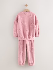 Pink Bow Fleece Jacquard Pyjamas Set  2 Piece (2-16yrs) - Image 6 of 8