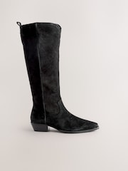 Black Suede Leather Mix - Botas Western Forever Comfort® de cano alto e contraste - Imagem 5 de 9