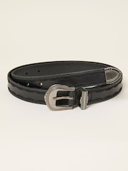 FatFace Black Western Detail Leather Belt - Image 1 of 2