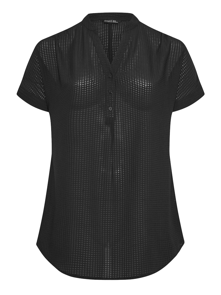 črna - Evans Polovični placket kratek rokav; s kratkimi rokavi bluze - Slika 5 iz 5 črna - Evans Polovični placket kratek rokav; s kratkimi rokavi bluze - Slika 5 iz 5