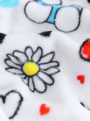 White Hello Kitty Fleece Cropped Hooded Blanket Hoodie (3-16yrs) - Image 3 of 4