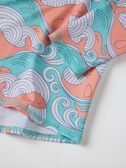 Polarn O Pyret Blue Whale Print Sunsafe UV Rash Vest - Image 3 of 3