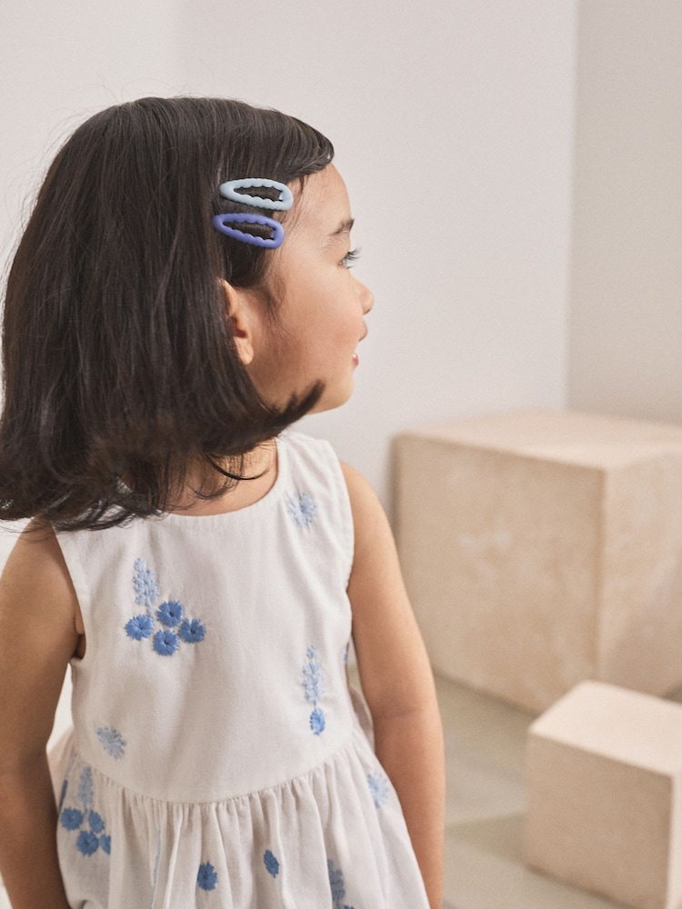 Blue/White Embroidered Blouse and Trousers Co-ord Set (3mths-8yrs) - Image 4 of 4