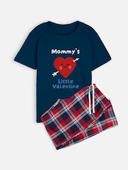 Personalised Girls Blue ''Little Valentines'' T-Shirt by Dollymix - Image 1 of 4