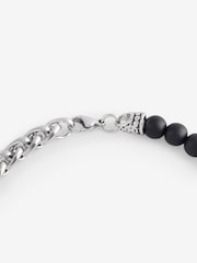 DCK Mens Stone And Chain Black Necklace - Image 2 of 5