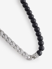 DCK Mens Stone And Chain Black Necklace - Image 3 of 5